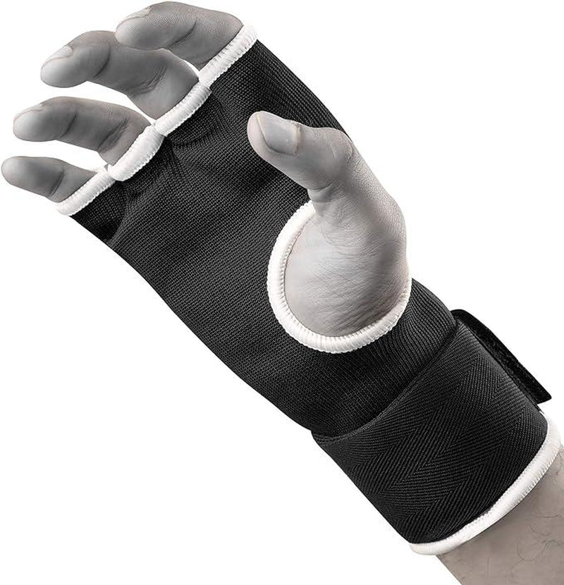 FISTRAGE Boxing Hand Wraps Inner Gloves for MMA & Kickboxing - Elasticated Padded Cotton Bandage, Long Lasting Velcro Closure, Supportive Fit