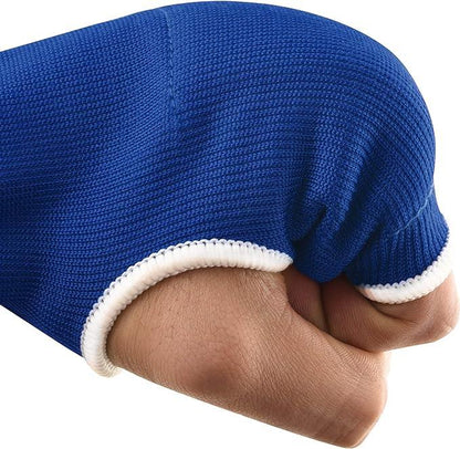 FISTRAGE Boxing Hand Wraps Inner Gloves for MMA & Kickboxing - Elasticated Padded Cotton Bandage, Long Lasting Velcro Closure, Supportive Fit