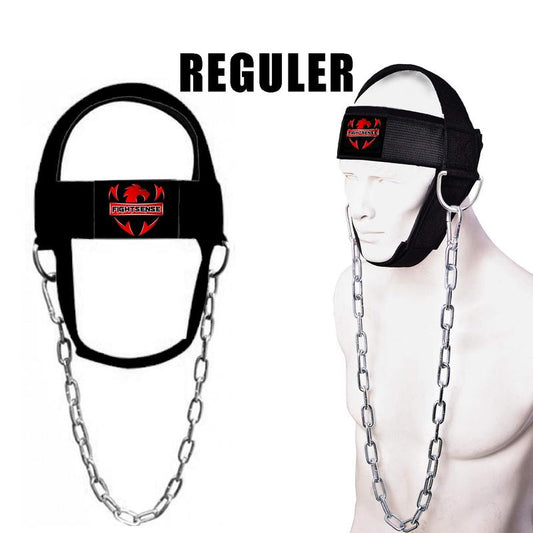 Neck Harness for Training Padded & Adjustable Strap with Steel Chain. Ultra Durable Neck Exerciser for Boxing and Home Gym