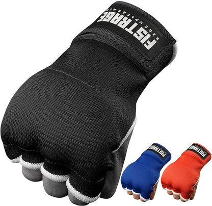 FISTRAGE Boxing Hand Wraps Inner Gloves for MMA & Kickboxing - Elasticated Padded Cotton Bandage, Long Lasting Velcro Closure, Supportive Fit