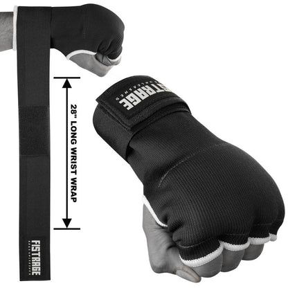 FISTRAGE Boxing Hand Wraps Inner Gloves for MMA & Kickboxing - Elasticated Padded Cotton Bandage, Long Lasting Velcro Closure, Supportive Fit