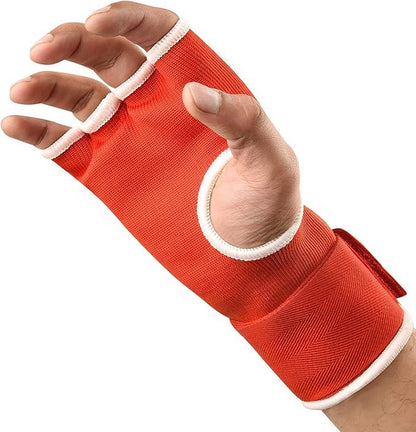 FISTRAGE Boxing Hand Wraps Inner Gloves for MMA & Kickboxing - Elasticated Padded Cotton Bandage, Long Lasting Velcro Closure, Supportive Fit