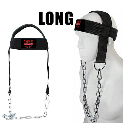 Neck Harness for Training Padded & Adjustable Strap with Steel Chain. Ultra Durable Neck Exerciser for Boxing and Home Gym